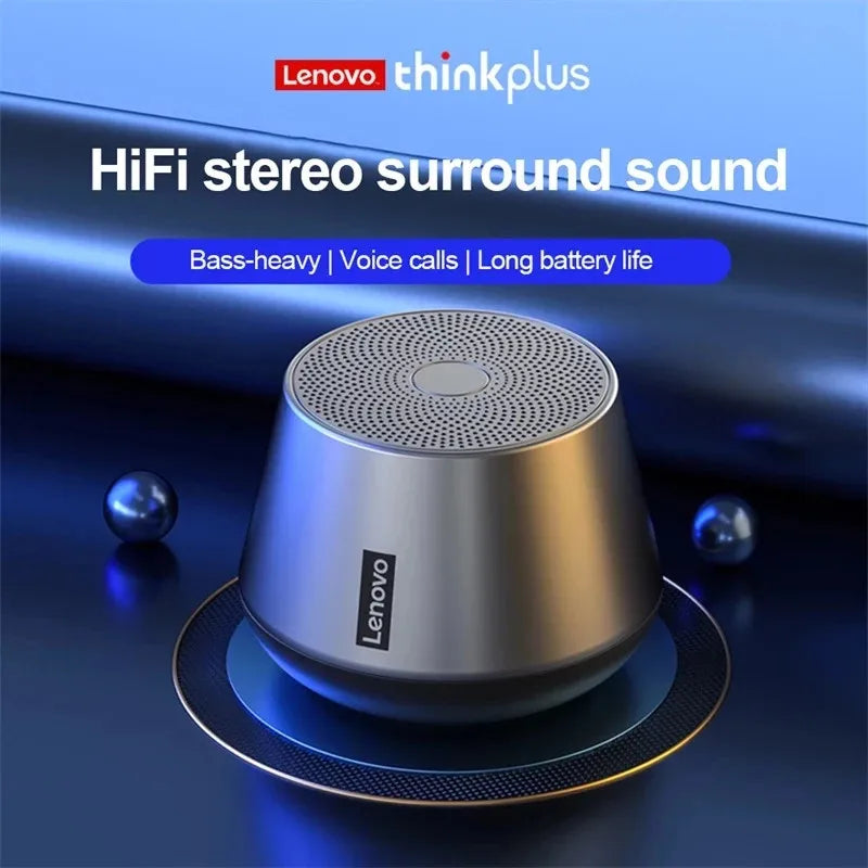 Caixa De Som Portátil Lenovo K3 Pro Som limpo Alto-falante portátil Bluetooth 5.0, Mini alto-falante ao ar livre sem fio, HiFi Stereo Sound, Subwoofer com Micro, Original