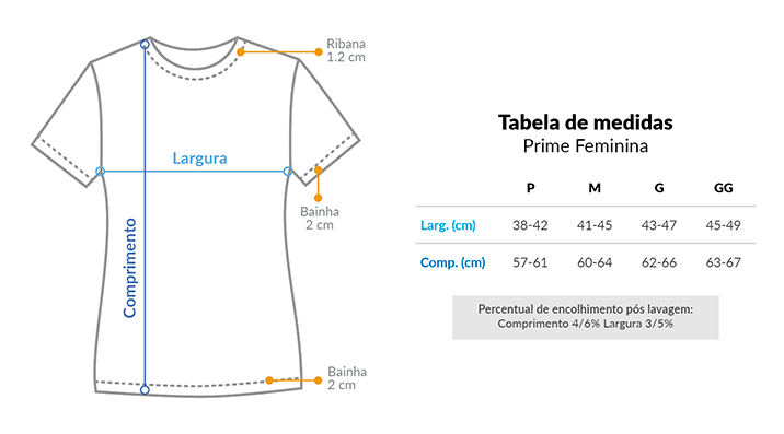 Camiseta Clélia Fem - Cruz - Algodão Prime e Quality
